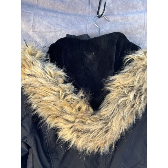 Snobbish‎ Women's Black Winter Coat Parka Fleece Warm Jacket Large *PICS GUC - Picture 6 of 14